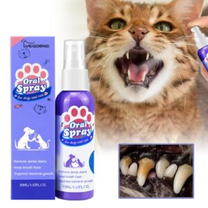 Yegebang Cat And Dog Teeth Cleaning Spray Pet Oral Cleaning Deodorizing Fresh Breath
